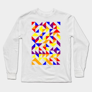 Amazing Geometric Colourful Triangle Pattern #10 Long Sleeve T-Shirt